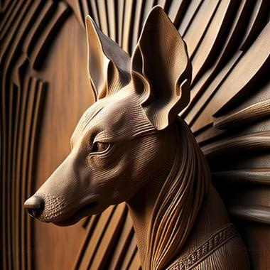 3D model Xoloitzcuintli dog (STL)